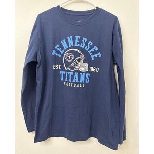 Men's NFL Team Shirt Tennesse Titans Long‎ Sleeve Size Large Blue